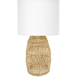 Platinet, Tischlampe, Lampada da Tavolo in Rattan (E27)