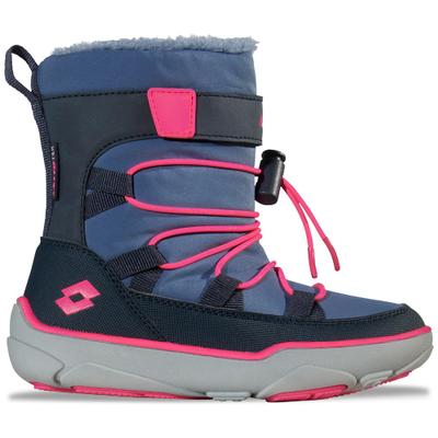 Outdoorwinterstiefel LOTTO, Kinder, Gr. 33, blau (navy, fr.pink), Synthetik, mehrfarbig, Schuhe Outdoorwinterstiefel