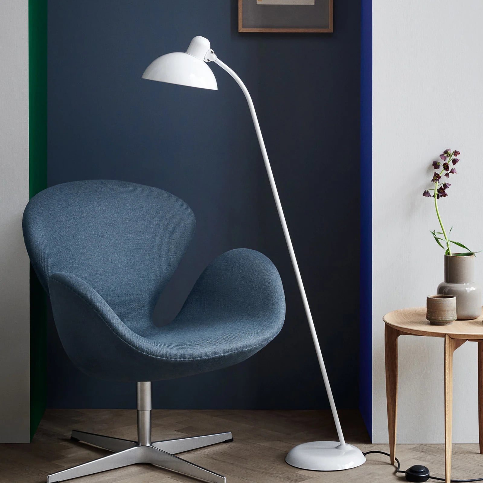 Fritz Hansen Kaiser idell 6556-F Vloerlamp Wit Metaal
