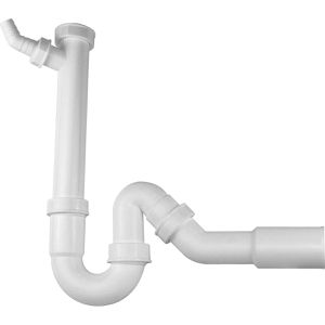 BLANCO Siphon Geruchsverschluss, 137267, 1 1/2 Zoll, mit Geräteanschluss, Kunststoff, weiß