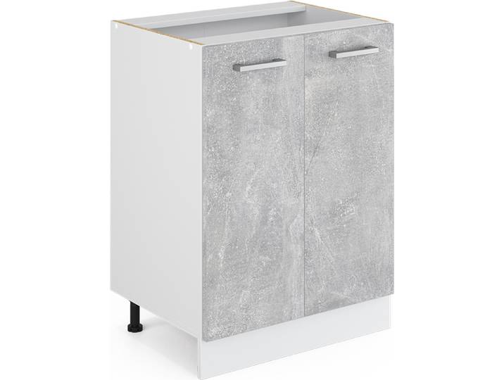 Unterschrank Vicco R-Line Beton 60 cm mit Türen, ohne Arbeitsplatte, Model 41729