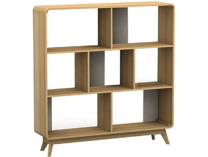 Cassie - Boekenkast in eikenhout MDF (126 x 122 x 29 cm)