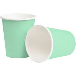 10 Pappbecher mint mit Bio-Beschichtung