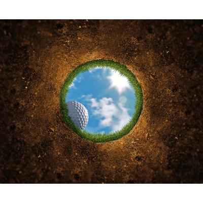 Fototapete PAPERMOON "Golfloch", bunt, B:5m L:2,8m, Vlies, Tapeten