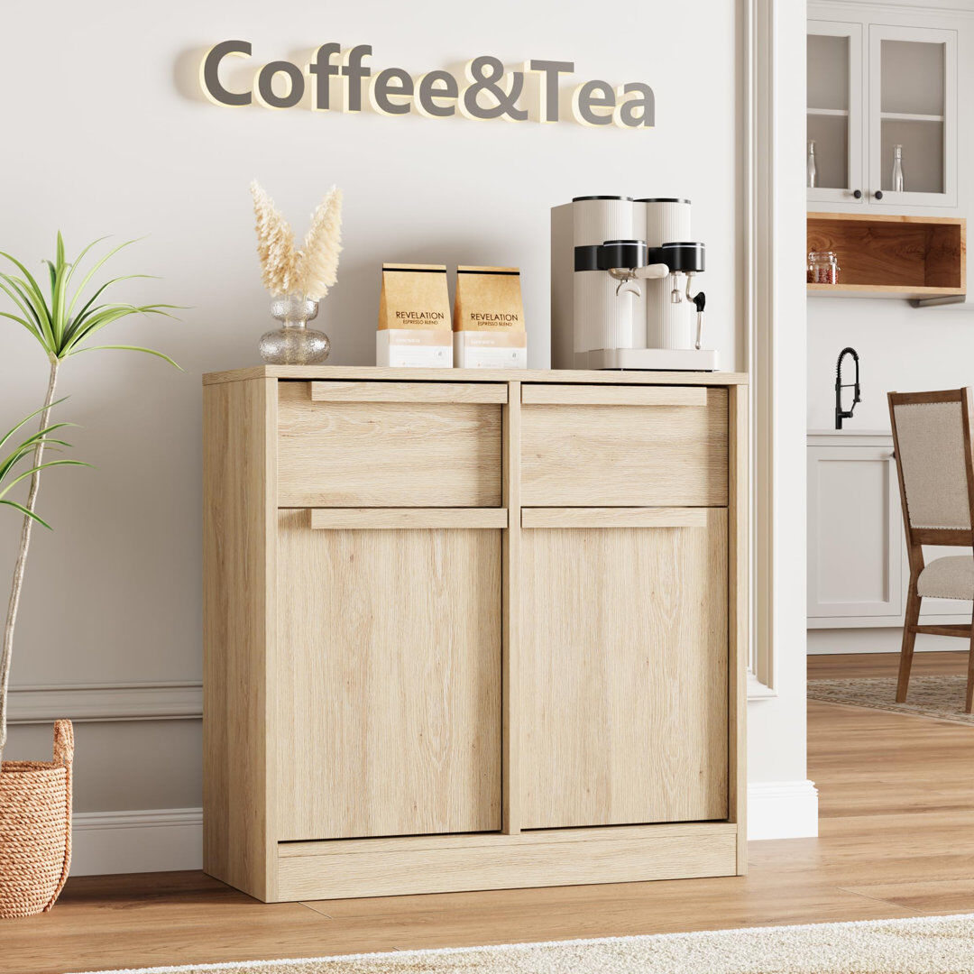 Brambly Cottage 80 cm W Sideboard Yellow 80cm H X 80cm W X 35.1cm D