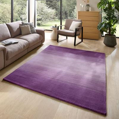 Wollteppich THEKO "Wool Comfort", lila, B:70cm H:14mm L:140cm, Schurwolle, Teppiche, Handweb Teppich, reine Wolle, handgewebt, brilliante Farben, Scandi