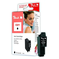 Peach Tintenpatrone schwarz kompatibel zu  BCI-21BK, 0954A002
