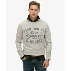 Superdry für Herren. M2014298A Industrial Entspanntes graues Sweatshirt (XXL), Lässig, Baumwolle