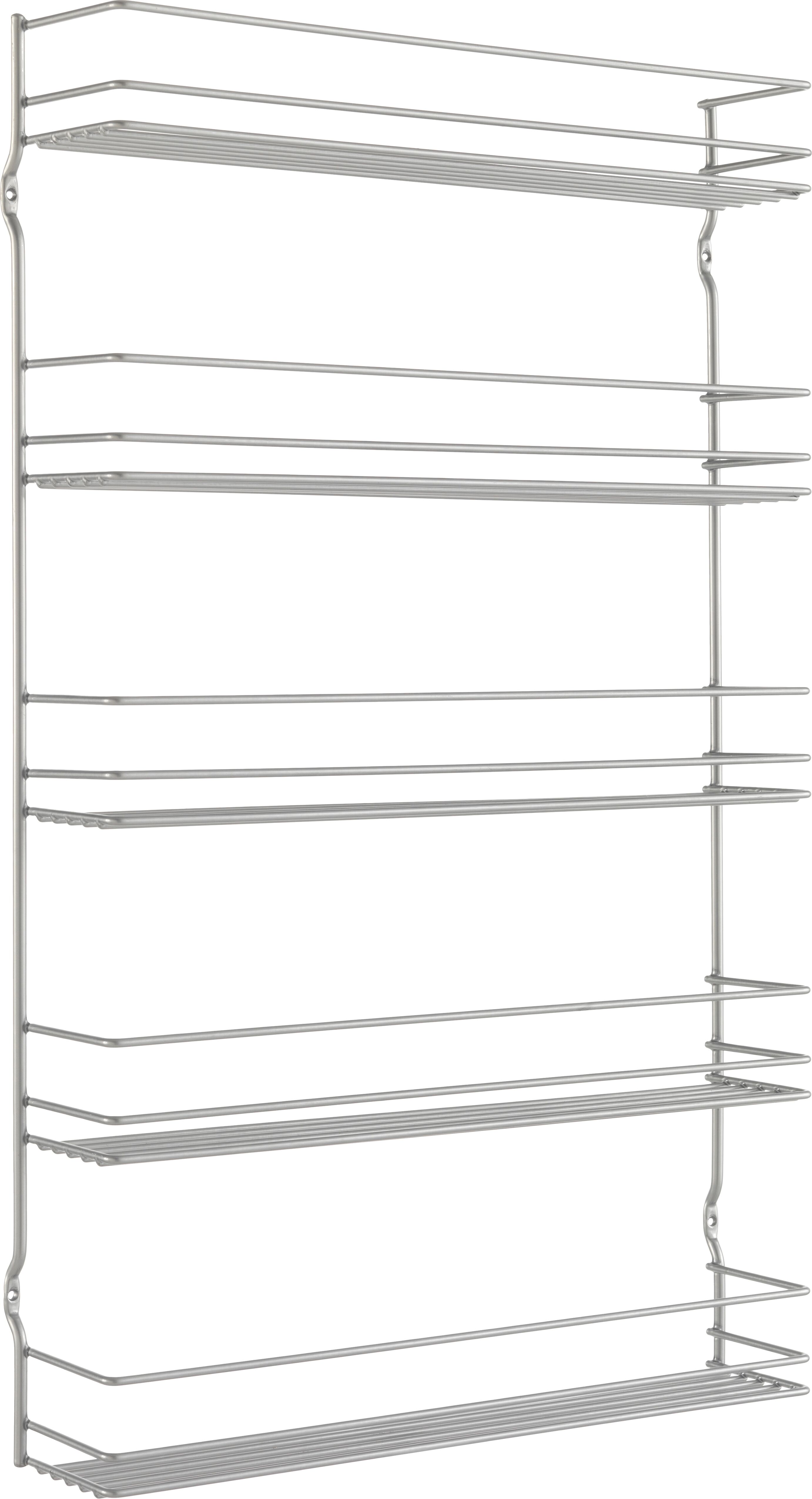Gewürzregal METALTEX, silber (silbermetallic), Regale, Gewürzregal, 5 Etagen