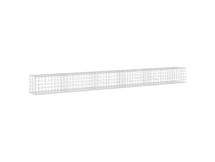 vidaXL Gabione mit 3,5 mm Draht und 10x10 cm Maschen 550x50x50 cm Robuste Konstruktion: Hält allen Wetterbedingungen stand. Einfache Montage: Schneller Aufbau mit Haken- und Clipsystem