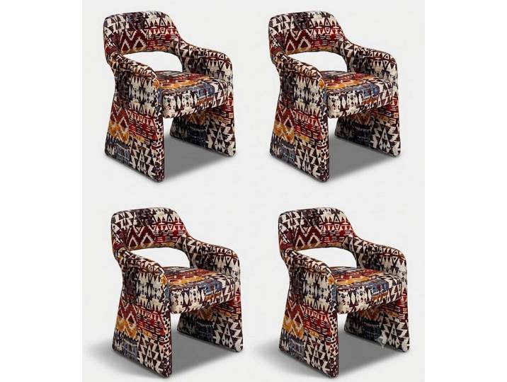 JVmoebel Esszimmerstuhl Stuhl Set Modernes Design Bunt Textil Komfortabel Stabil Stilvoll, Made in Europa