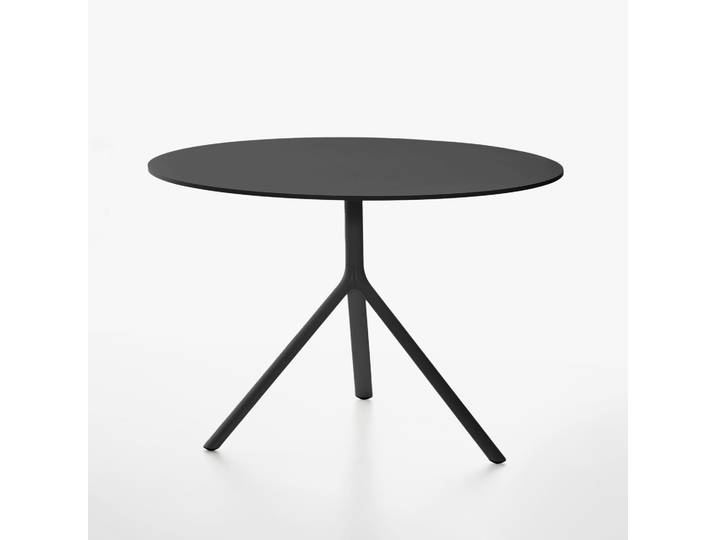 Tisch Plank Miura 110x110 cm, Schwarz, Rund, Neu, Tisch - Hochwertig & langlebig