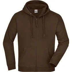 James & Nicholson Unisex Kapuzen Sweatjacke JN059 brown XL