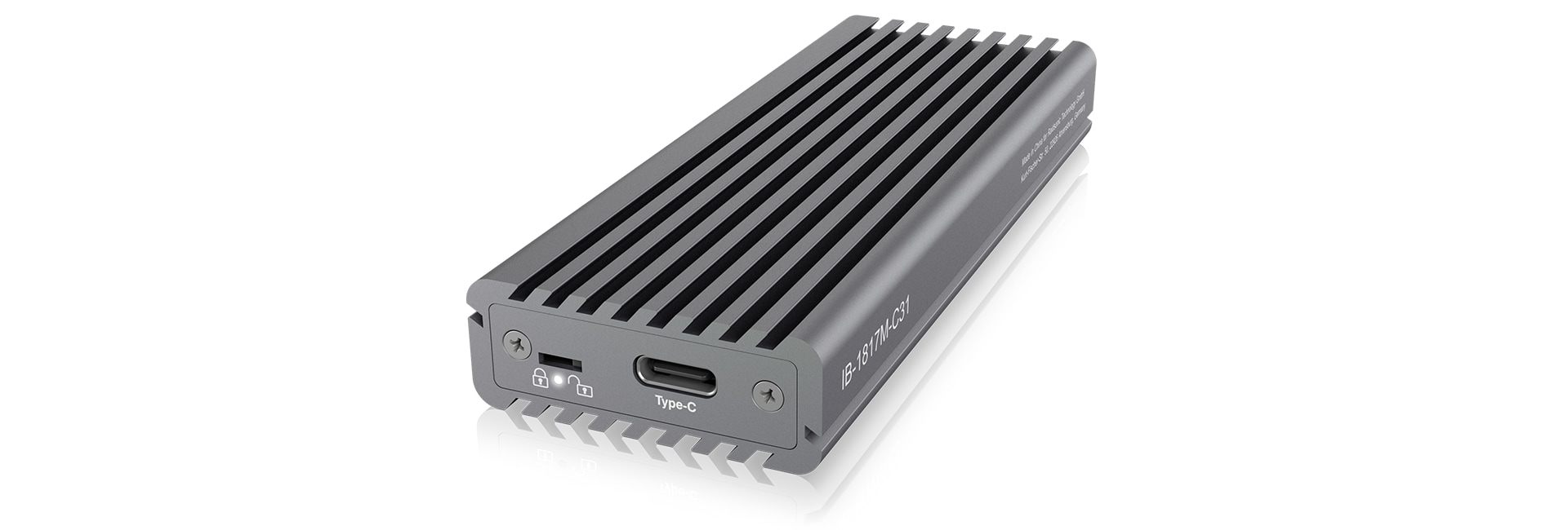 Raid Sonic RaidSonic Icy Box IB-1817M-C31 M.2 PCIe SSD USB Type-C HDD Gehäuse M-Sockel