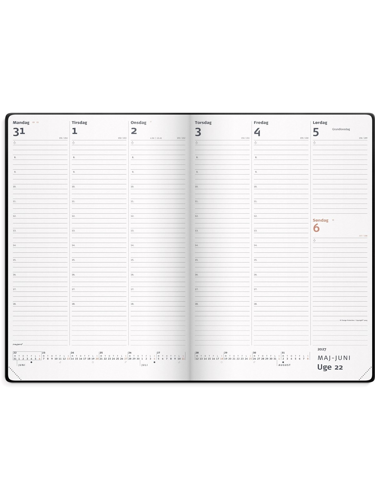 Mayland City Diplomat ugekalender sort vinyl 2027