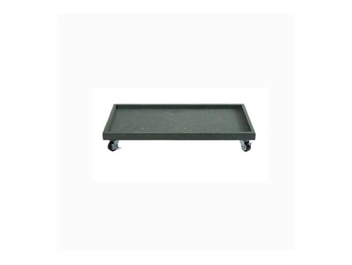 Dh2yjnbf3 Blumenuntersetzer Rechteckige Pflanzenpalette for den Innen- und Außenbereich mit Rädern Topf(Green,Groß)