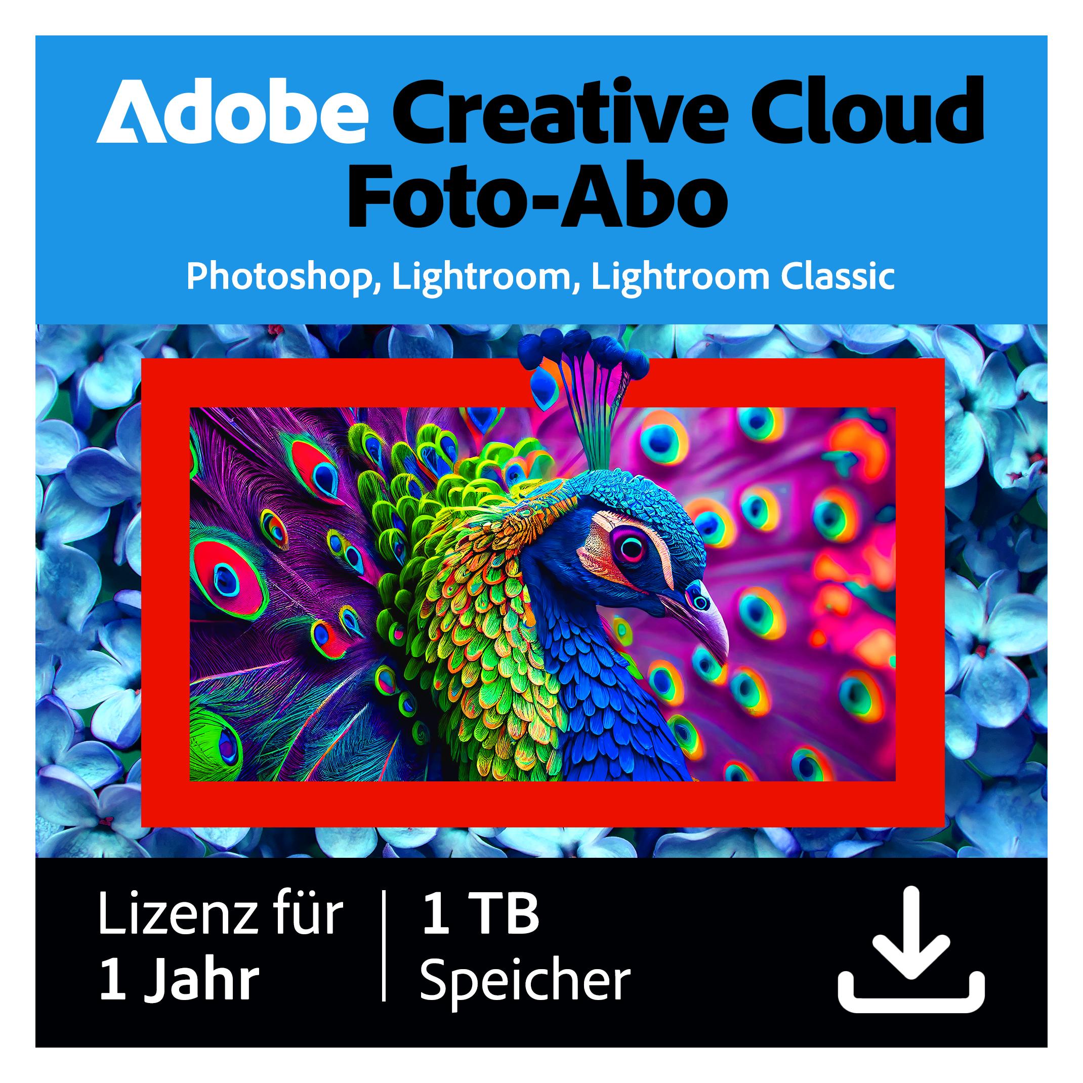 Adobe Creative Cloud Photography plan (1TB) (1 User, 1 Geräte/User, 12 Monate) (30009762)