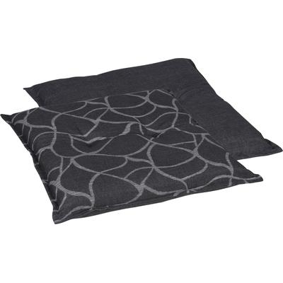 Hockerauflage GO-DE, grau (anthrazit), B:50cm T:50cm, Baumwolle, Polyester, Polsterauflagen, anthrazit
