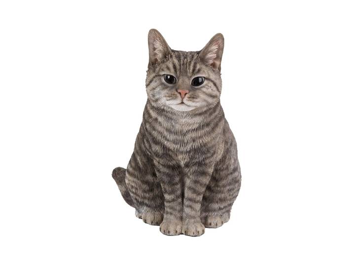 Dekofigur Vivid Katze Tabby Polyresin , bunt, B:20cm H:29,5cm T:24,5cm, Polyresin, Dekofiguren, Dekofigur
