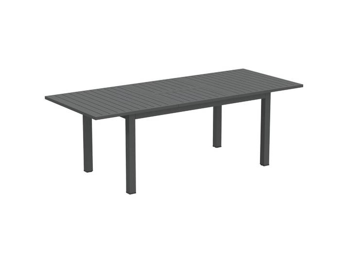 Outsunny Gartentisch Erweitert Aluminium 160/220 x 90 cm, Grau, Metall, 90x73x220 cm, Gartenmöbel, Gartentische, Gartentische