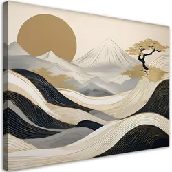 WANDBILD japanische boho landschaft