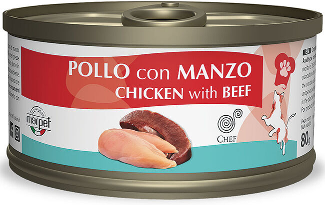 Marpet Srl Chef Pollo Con Manzo 80g