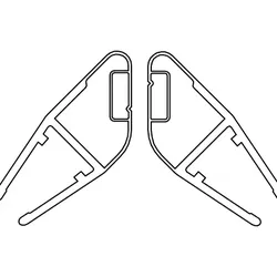 HSK Ersatzteile Magnetprofil 45° für 5 mm Glas, Höhe 2.010 mm, Transparent, E100055-90-5-99 E100055-90-5-99