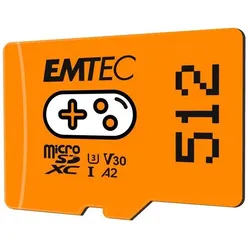 Emtec MicroSD Card (512 GB, microSDXC, U3, UHS-I), Speicherkarte, Orange