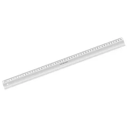 LINEX Schullineal 50cm weiß transparent Packung mit 10 Stück
