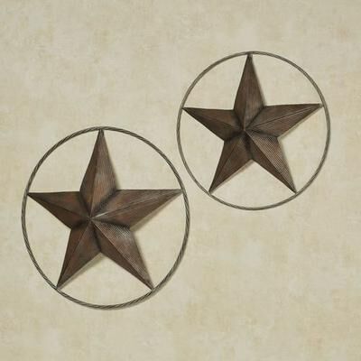 Touch of Class Longmire Star Wall Decor Bronze Set of Two, Set of Two, Bronze