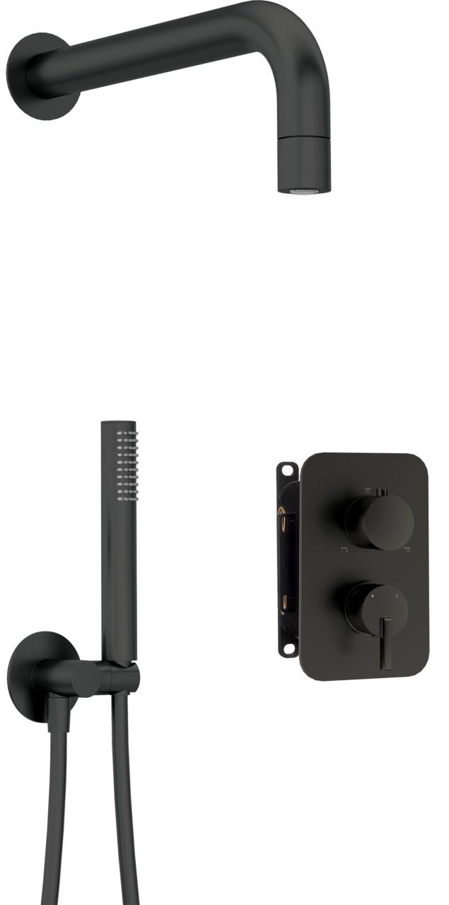Neuesbad Serie 600 Unterputz Dusch-Set, Oberfläche: schwarz matt NB1BXYZNQSM1