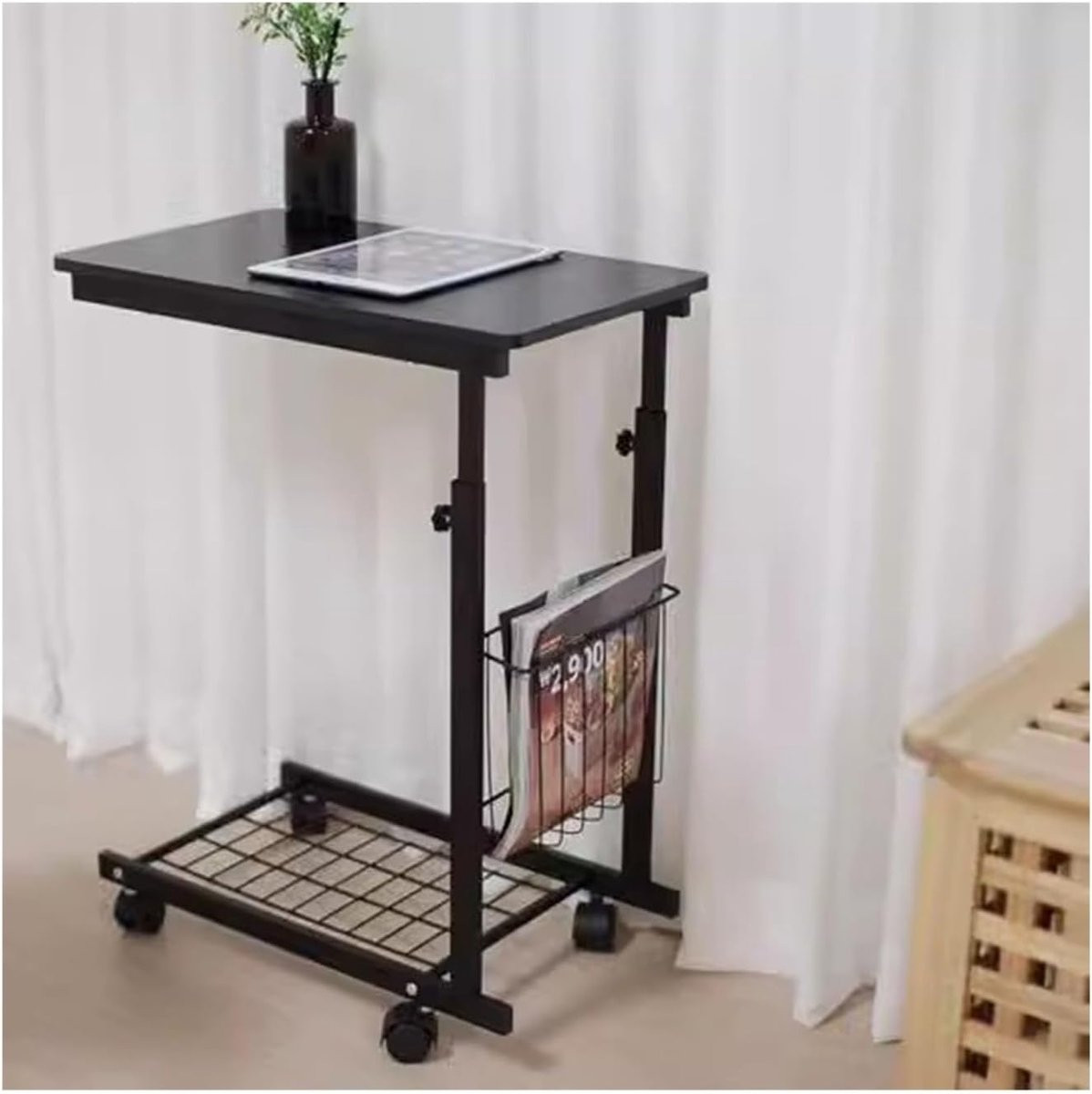 Verrijdbaar Bureau - Verstelbaar Laptoptafel Werkstation voor Thuiswerken