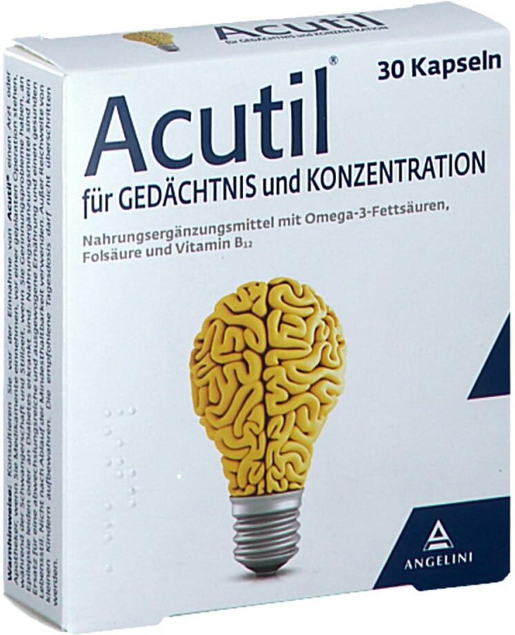 Acutil Kapseln für Gedächtnis und Konzentration 30stk