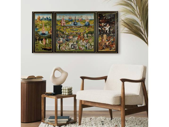 Toile Le Jardin des délices Feutre Vert/Vert 120 x 60cm