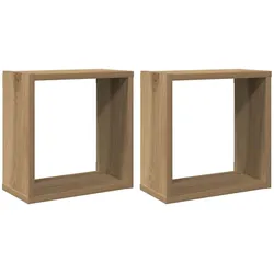 vidaXL Würfel-Wandregale 2 Stk. Artisan-Eiche 30x15x30 Holzwerkstoff