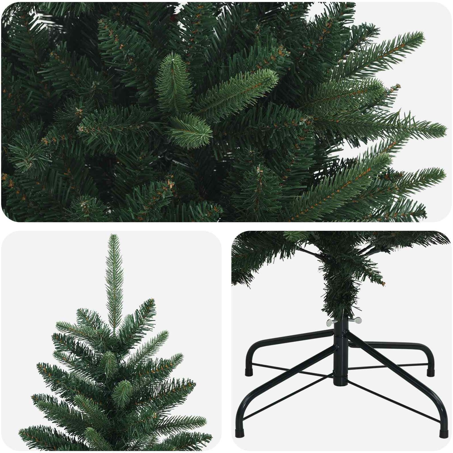 vidaXL Artificial Hinged Christmas Tree 240 cm PE et PVC Vert