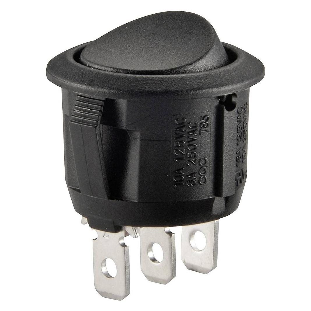 Tru Components 700169 Wippschalter R13-112C B/B 250 V/AC 6 A 1 x Ein/Ein rasten (700169)
