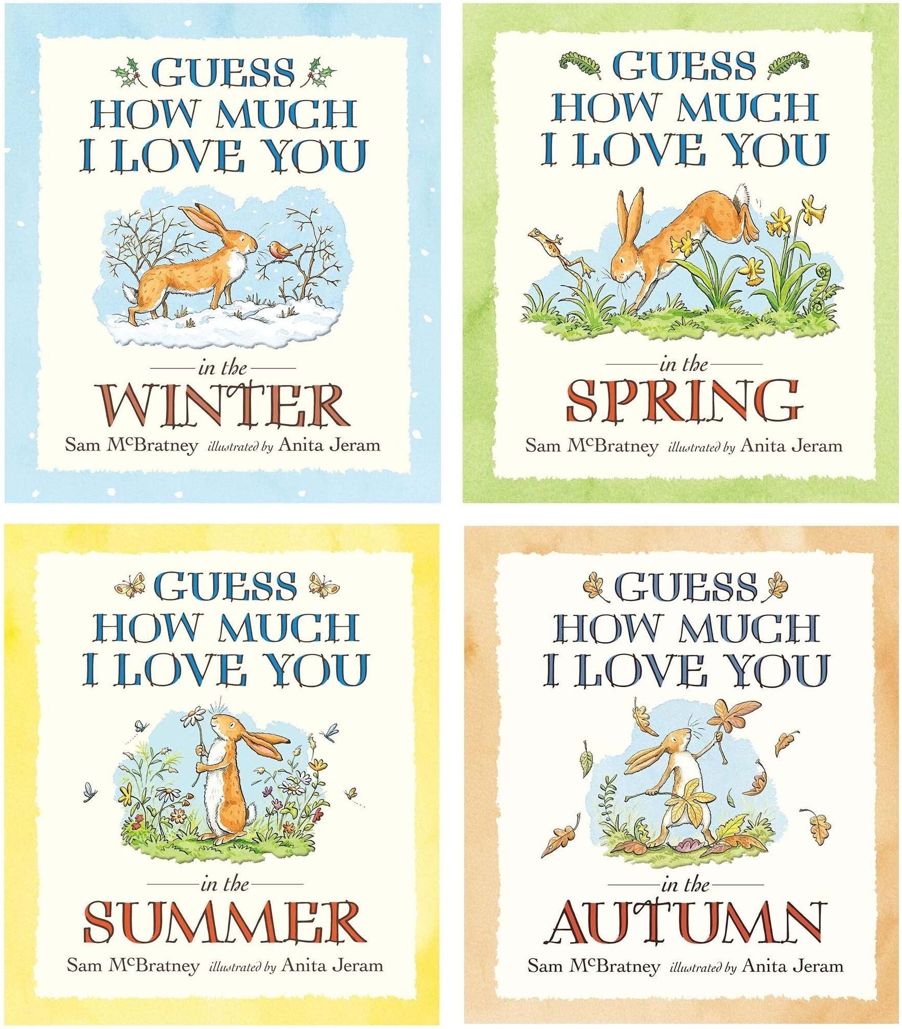 Walker Books Sam McBratney Guess How Much I Love You 4 Books Collection Set (Winter, Spring, Summer, Autumn)