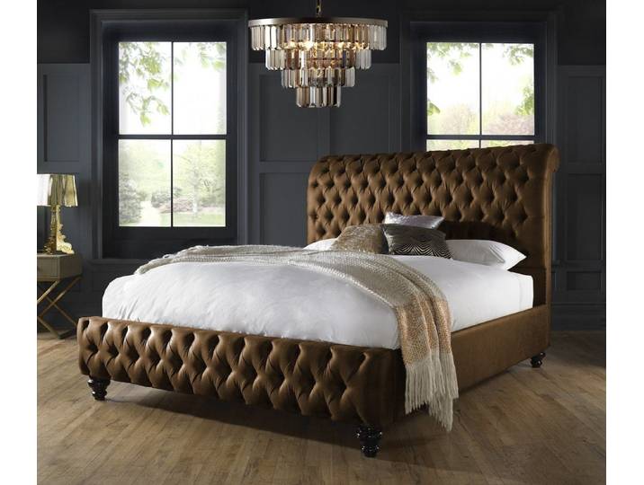 Xlmoebel Polsterbett Luxuriöses Chesterfield-Bett mit gepolstertem Design (Chesterfield Bett), Hergestellt in Europa