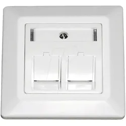 UNILAN 185867 - Unterputz Anschlussdose für 2x Keystone, weiß