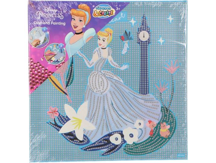 Disney Princess - Diamond Painting Canvas XL - Assepoester - 29 x 29 cm
