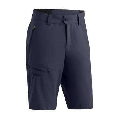 Outdoorhose MAIER SPORTS "Nil Short Loop", Herren, Gr. 52, Normalgrößen, blau (dunkelblau), 100% Polyester, Hosen Outdoorhose, Herren Shorts, kurze Wanderhose, Outdoorhose 4 Taschen, Regular Fit