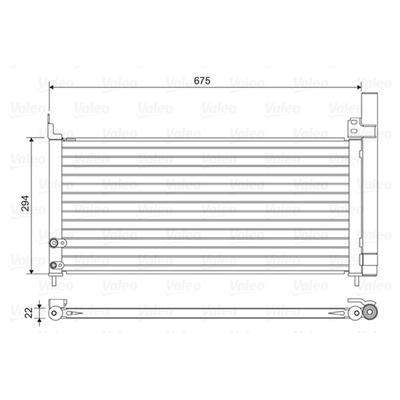 VALEO Kondensator, Klimaanlage 814464 für LEXUS