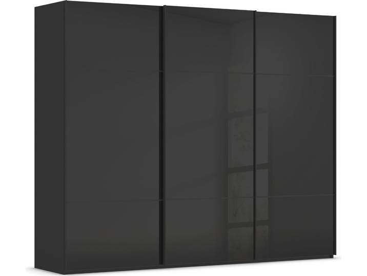 rauch Kleiderschrank Schrank Garderobe Schlafzimmerschrank SCALE-TRIO edle dreigeteilte Front mit 2 Zierleisten Glasfront MADE IN GERMANY