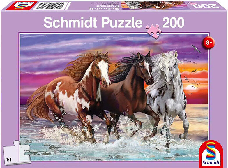Puzzle 200 pcs Trio de chevaux sauvages - Schmidt