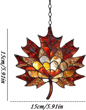 Uplift Curations Acrylic Maple Leaf Suncatcher Thanksgiving Autumn Window & Door Hanging Decor a