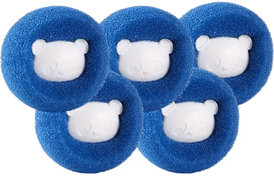 Inspire Curations Reusable Pet Hair Remover Laundry Balls For Washing Machines & Dryers blue 5pc
