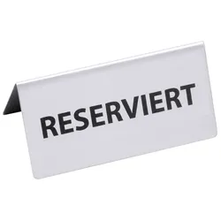 Contacto Tischschild RESERVIERT, schwarze Laserung