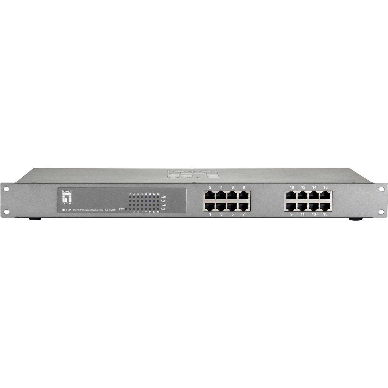 LevelOne Switch 16x FE PoE, 802.3at PoE+ 120 W