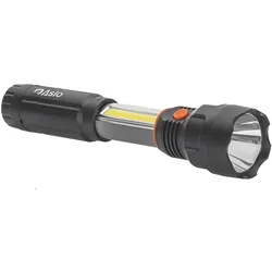 LED-Taschenlampe magnetisch erweiterbar 3W - 100 bis 180 Lumen - Super LED und COB-LED (inkl. Batterien) ASLO